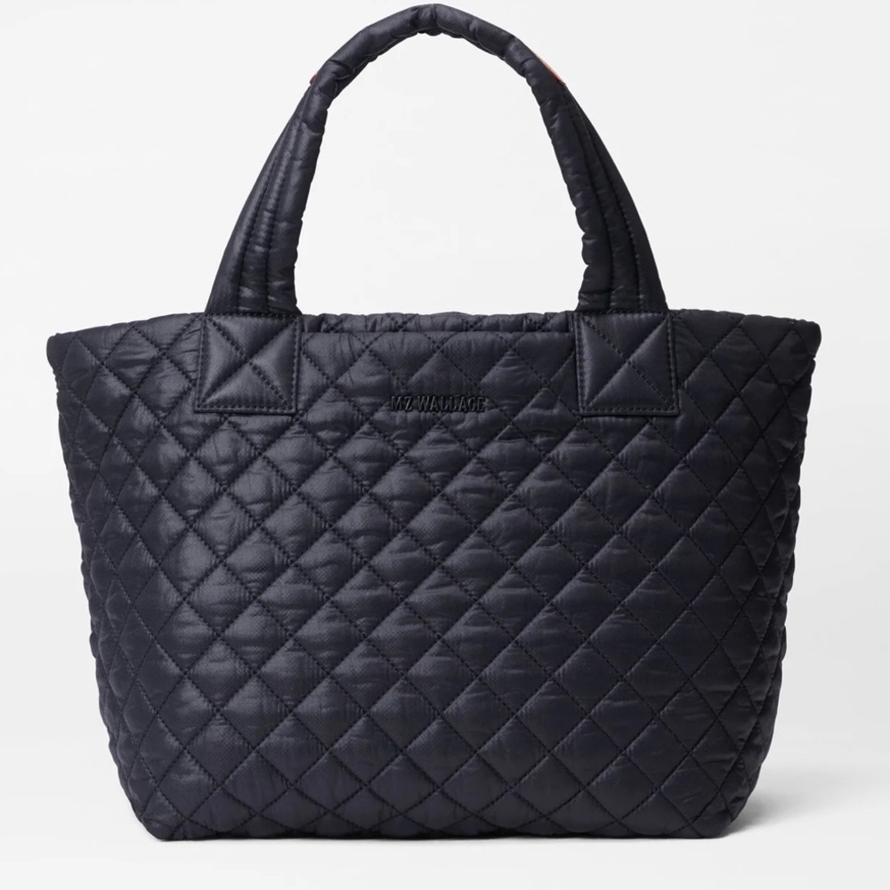 MZ Wallace Black Nylon Medium Quilted Tote